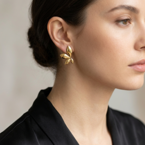Aros de flor gold