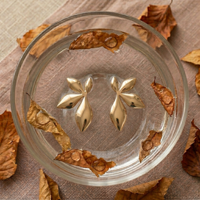 Aros de flor gold