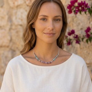 Collar piedras y mostacillas
