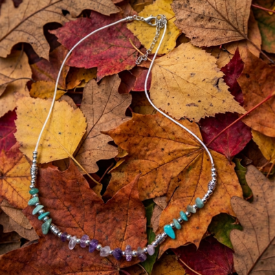 Collar piedras y mostacillas