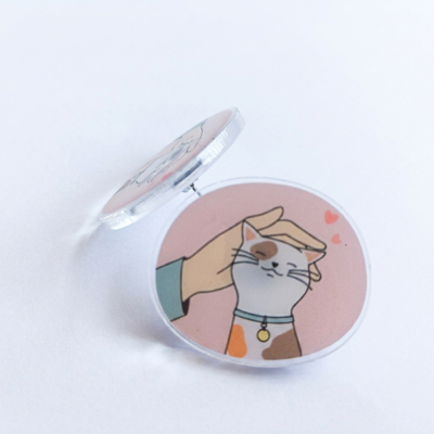 Aros en Acrílico diseño gato