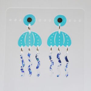 Aros en Acrílico colgante diseño medusa