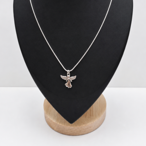 Collar baño de plata con colgante de ángel