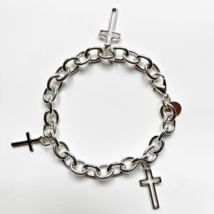 Pulsera cadena gruesa modelo cruces