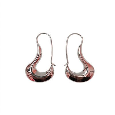 Aros de gota grande plata