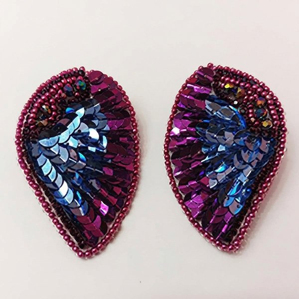Aros de alas bordadas - Imagen 2